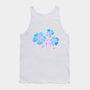 Wild Roses in Blue Tank Top